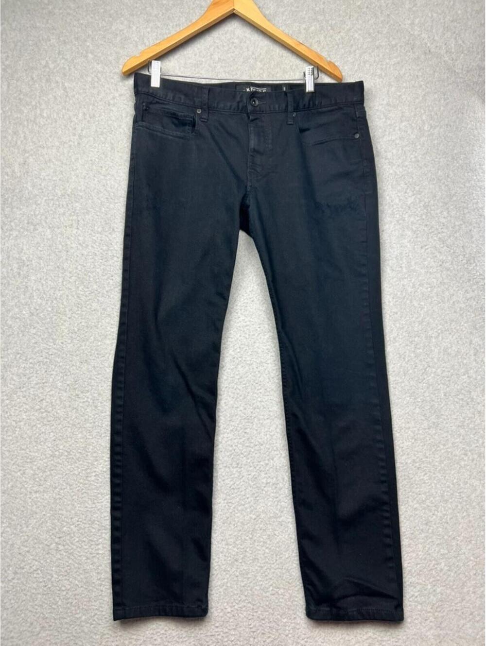 Rude Stinger Jeans Mens 36x32 Black Skinny Stretch Denim Pants Hot Topic Emo